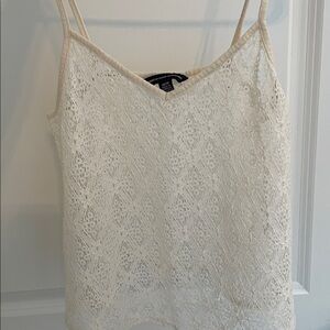 American Eagle Outfitters Cream Lace Camisole